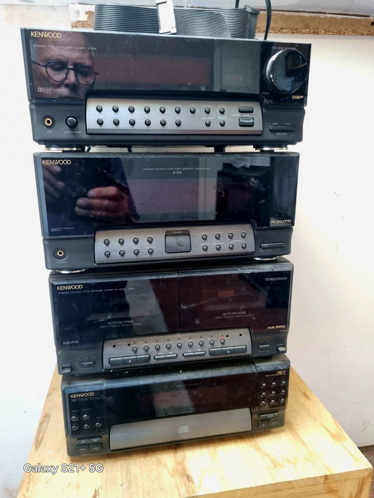 Kenwood Stereo Set met Speakers (LS-E8), Ophalen, Gebruikt, Tuner of Radio, Losse componenten