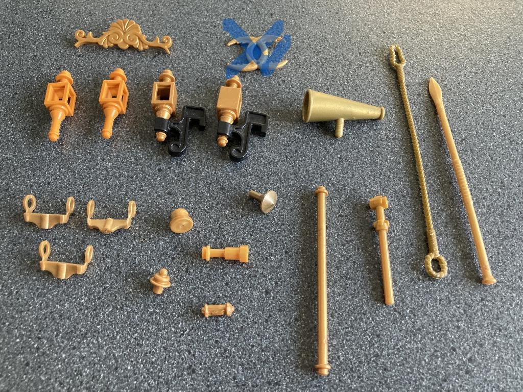 Playmobil onderdelen goud beige bruin doorzichtig kaki boekj, Ophalen of Verzenden, Zo goed als nieuw, Los playmobil