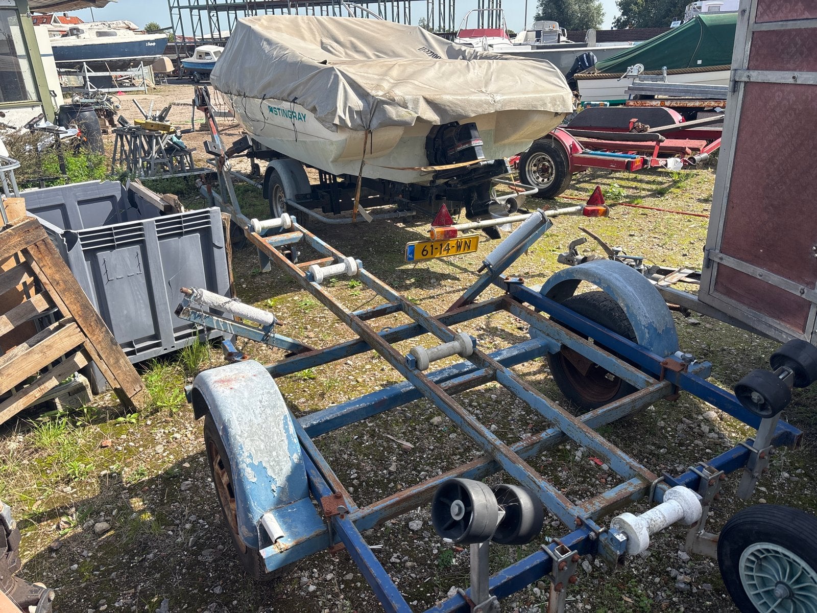 Boottrailer voor boten tot 4,5 meter - Gebruikt, Ophalen of Verzenden, Gebruikt, Overige typen