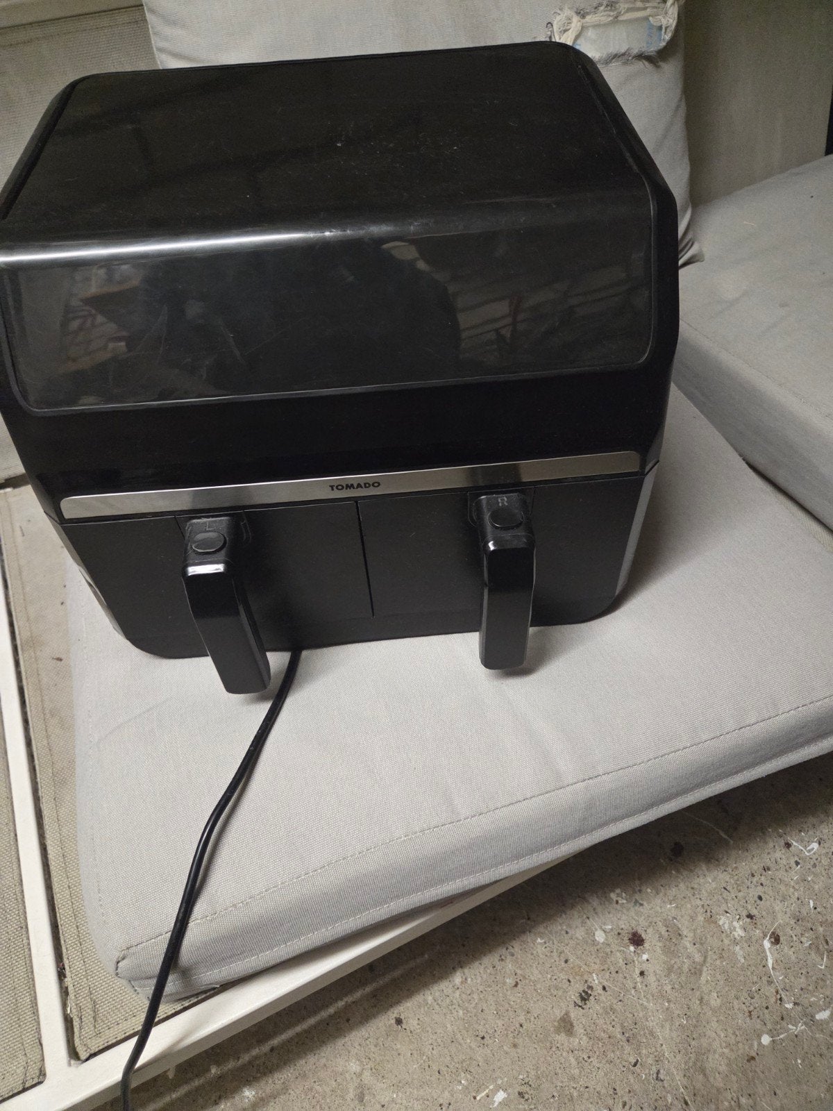 Tomado Airfryer XXL - Zwart, Dubbele Mand