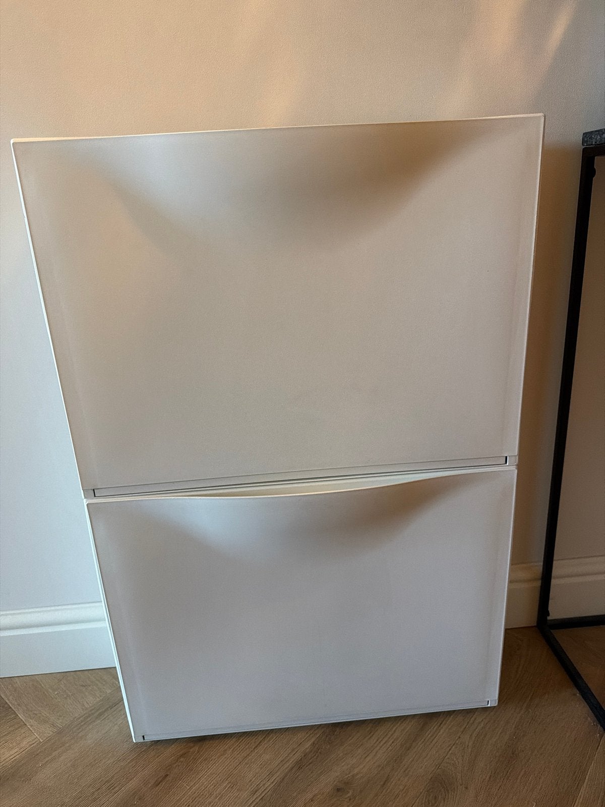 Witte schoenenkast IKEA met 2 vakken, Ophalen of Verzenden, Gebruikt