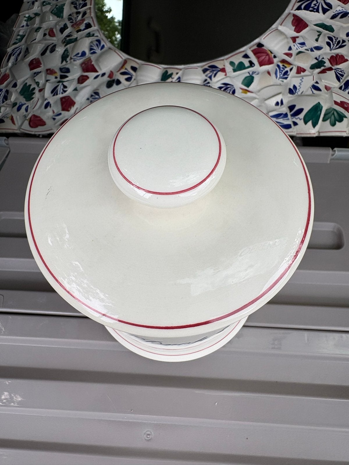 Vintage Boch Boerenbont Keramiek Snoeppot 'Drop', Overige merken, Div, Ophalen of Verzenden, Zo goed als nieuw