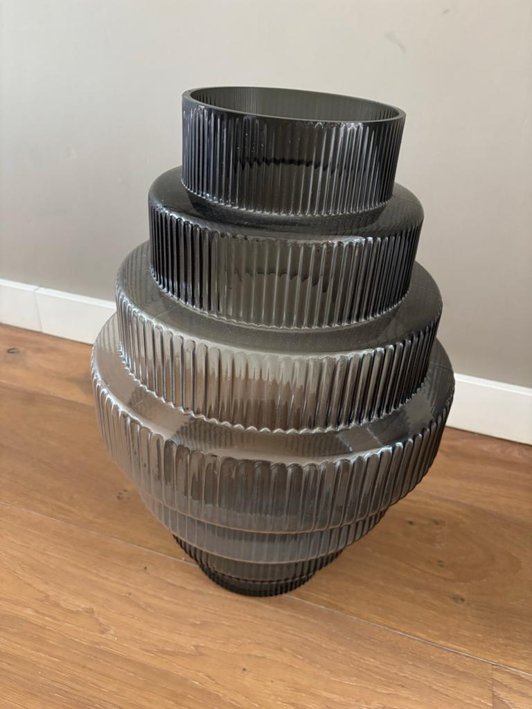 Pols potten steps vaas, Huis en Inrichting, Woonaccessoires | Vazen, Ophalen, Overige kleuren, 50 tot 75 cm, Glas