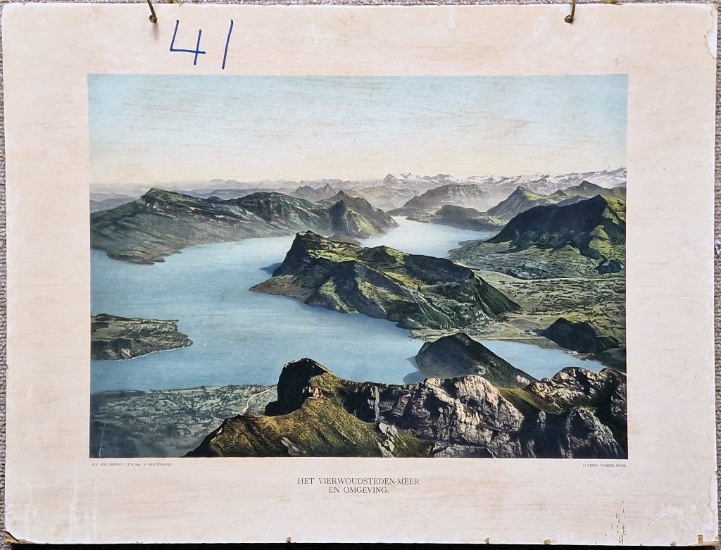 Het Vierwoudstedenmeer en omgeving, Antiek en Kunst, Antiek | Schoolplaten, Ophalen, Geschiedenis
