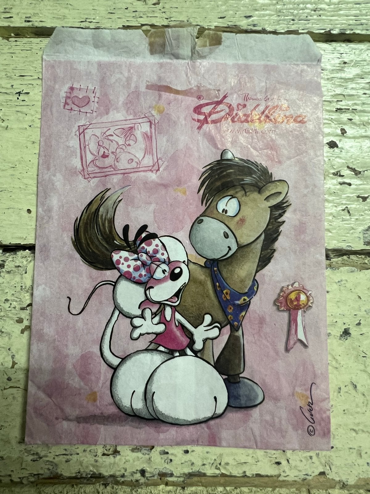 Diddlina en Galupy papieren zakje, Ophalen of Verzenden, Diddlina, Gebruikt, Overige typen