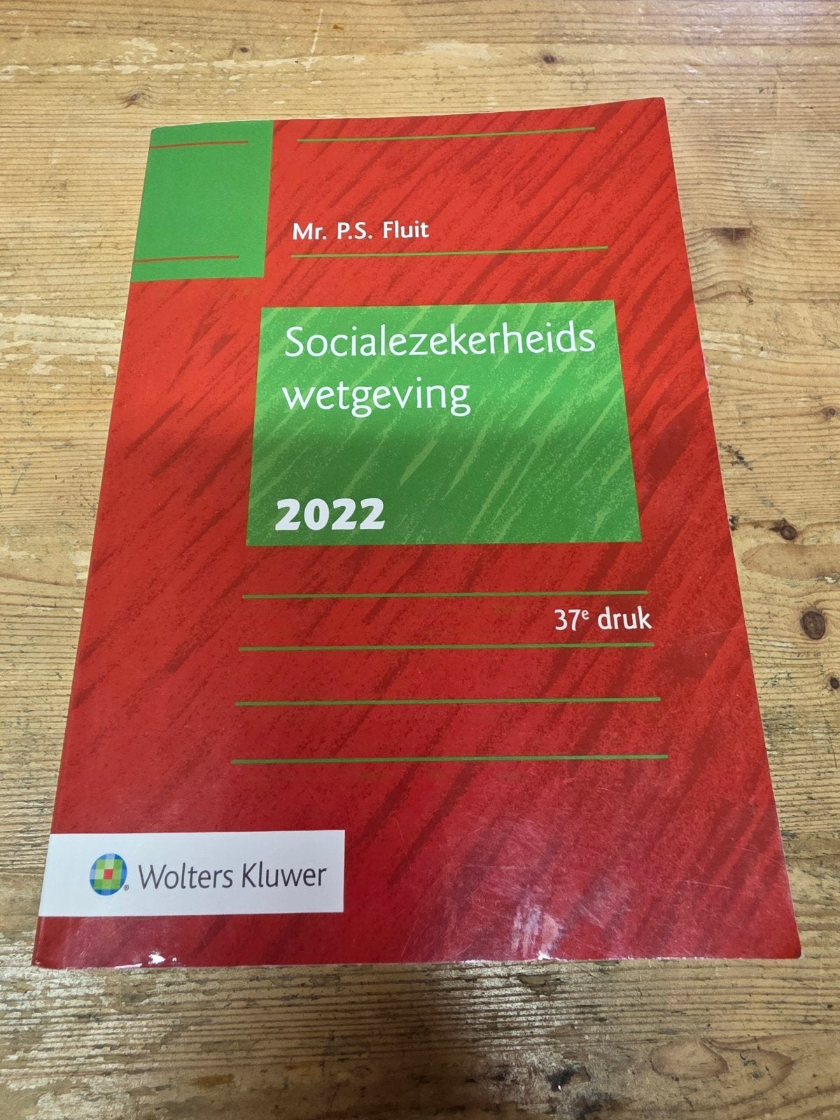 Socialezekerheidswetgeving 2022 – 37e druk, Ophalen of Verzenden, Gelezen, WO