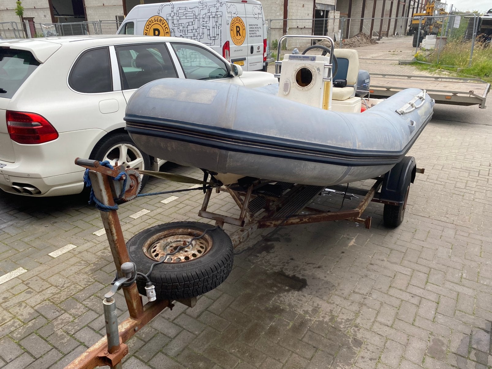 Rib met polyester onderbodem 10 pk Yamaha 4 Takt met trailer, Ophalen of Verzenden, Yamaha
