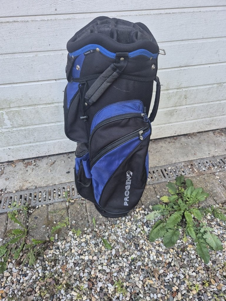 Fraaie Progend golftas blauw zwart cartbag €49,-, Ophalen of Verzenden, Zo goed als nieuw, Tas, Overige merken