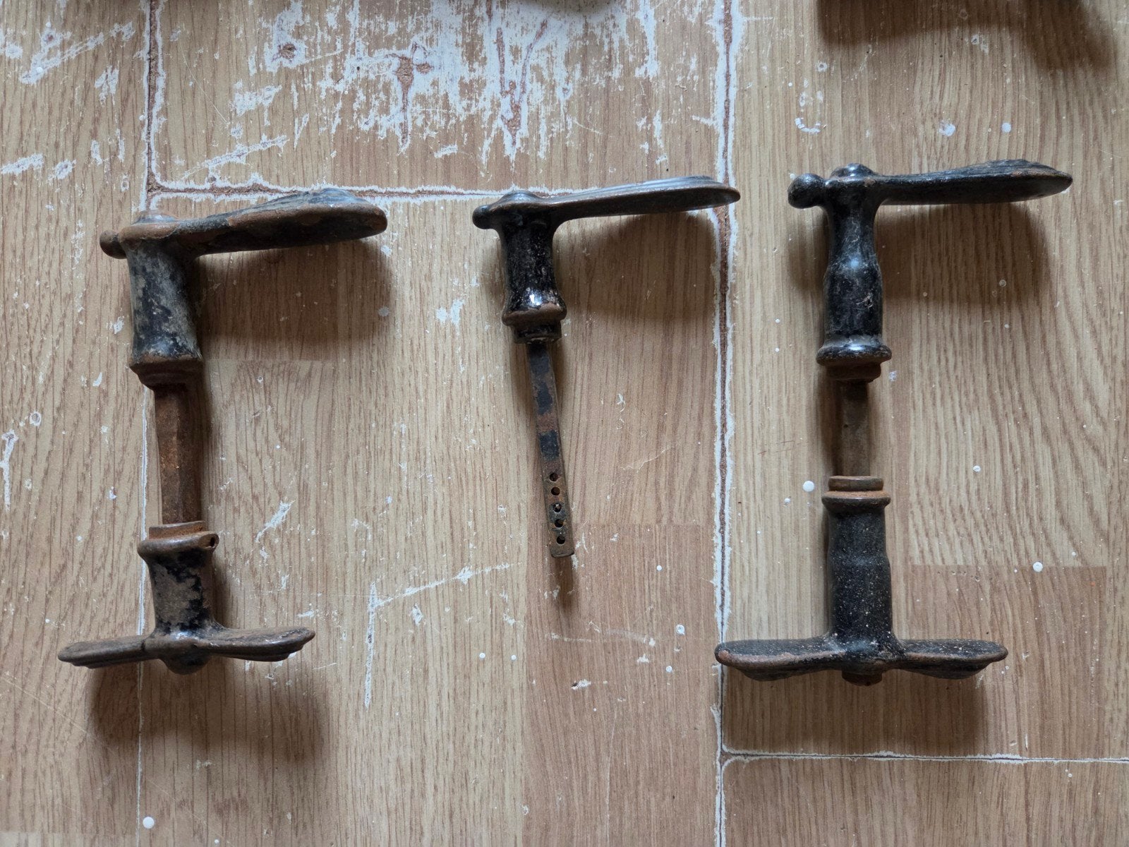 antiek gietijzeren deurklinken, Ophalen of Verzenden, Gebruikt, IJzer, Klink of Kruk