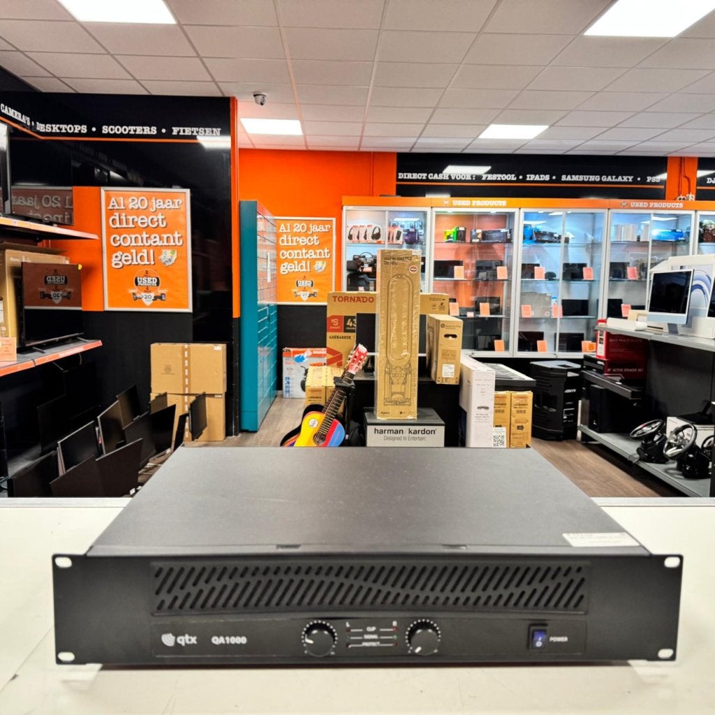 QTX QA1000 1000W Versterker, Flex Ltd., Zo goed als nieuw, https://flex.com/contact-us, Nobelstraat 10, 5807 GA Oostrum LB, Limburg, Nederland