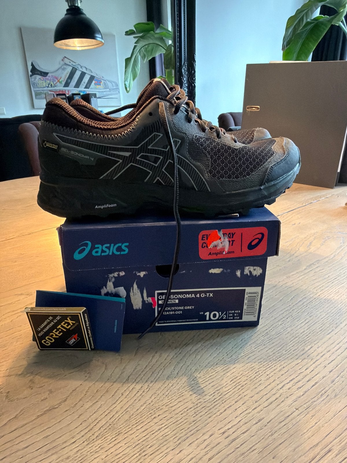 Nieuwe Asics Gel-Sonoma 4 G-TX Gore-Tex schoenen - Maat 42.5, Ophalen of Verzenden, Nieuw, Zwart, Wandelschoenen