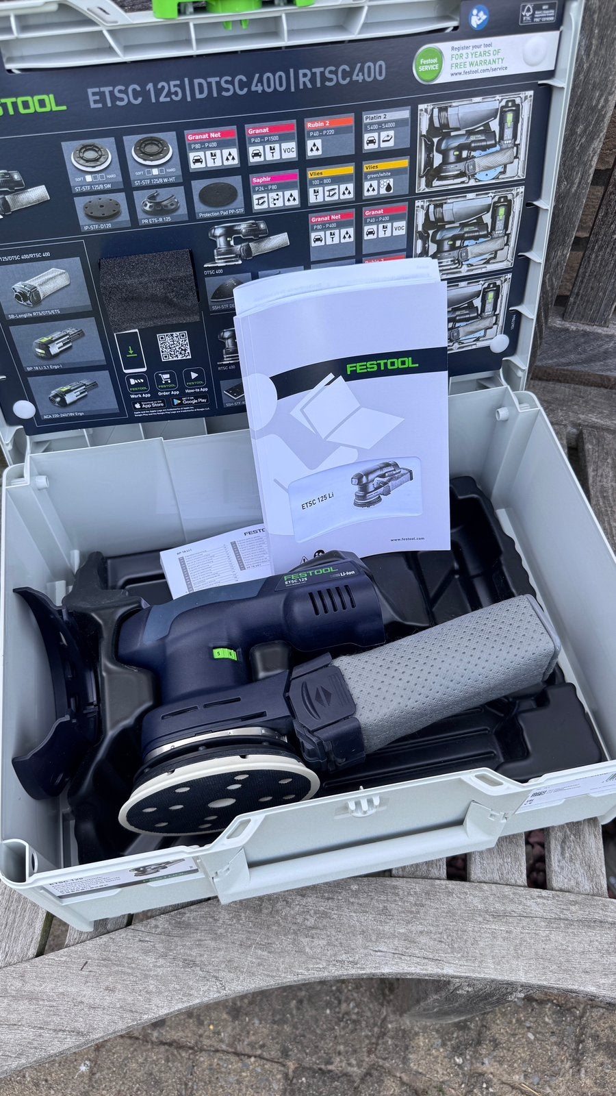 Festool ETSC BASIC excentrische schuurmachine, Ophalen, Zo goed als nieuw, Minder dan 600 watt, Excentrische schuurmachine