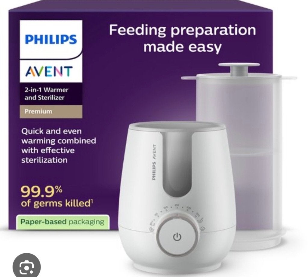 Philips Avent 2-in-1 Warmer & Sterilizer, Ophalen of Verzenden, Zo goed als nieuw, Flessen- of potjesverwarmer, Philips Avent