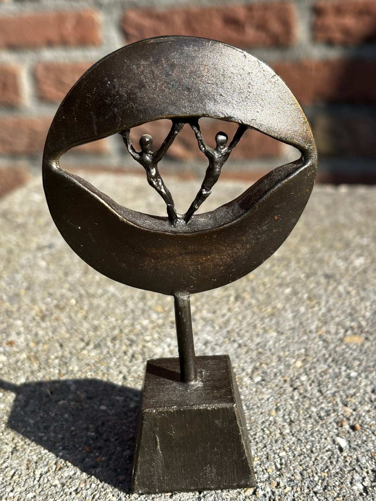 Prachtig bronskleurig sculptuur Corry Ammerlaan, Ophalen of Verzenden, 7 cm, Beeld, Metaal