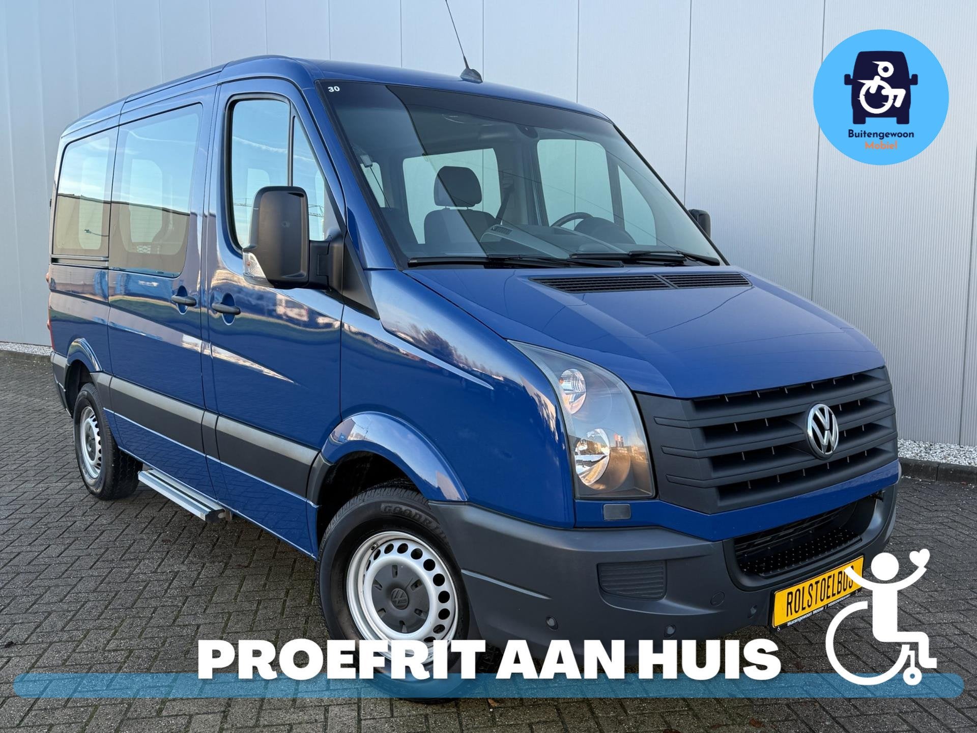 Volkswagen Crafter Rolstoelbus Rolstoel Voor (Airco) Rolstoe, Zwart, 4 cilinders, Origineel Nederlands, Bedrijf