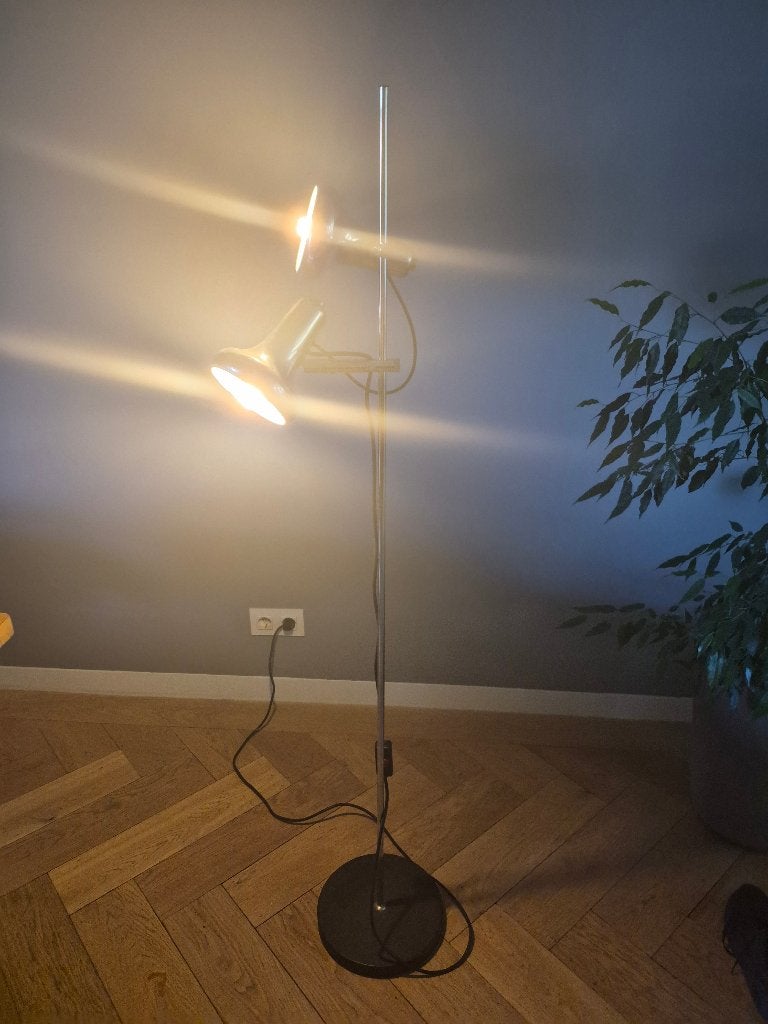 Vintage vloerlamp, Ophalen, Gebruikt, 100 tot 150 cm, Metaal