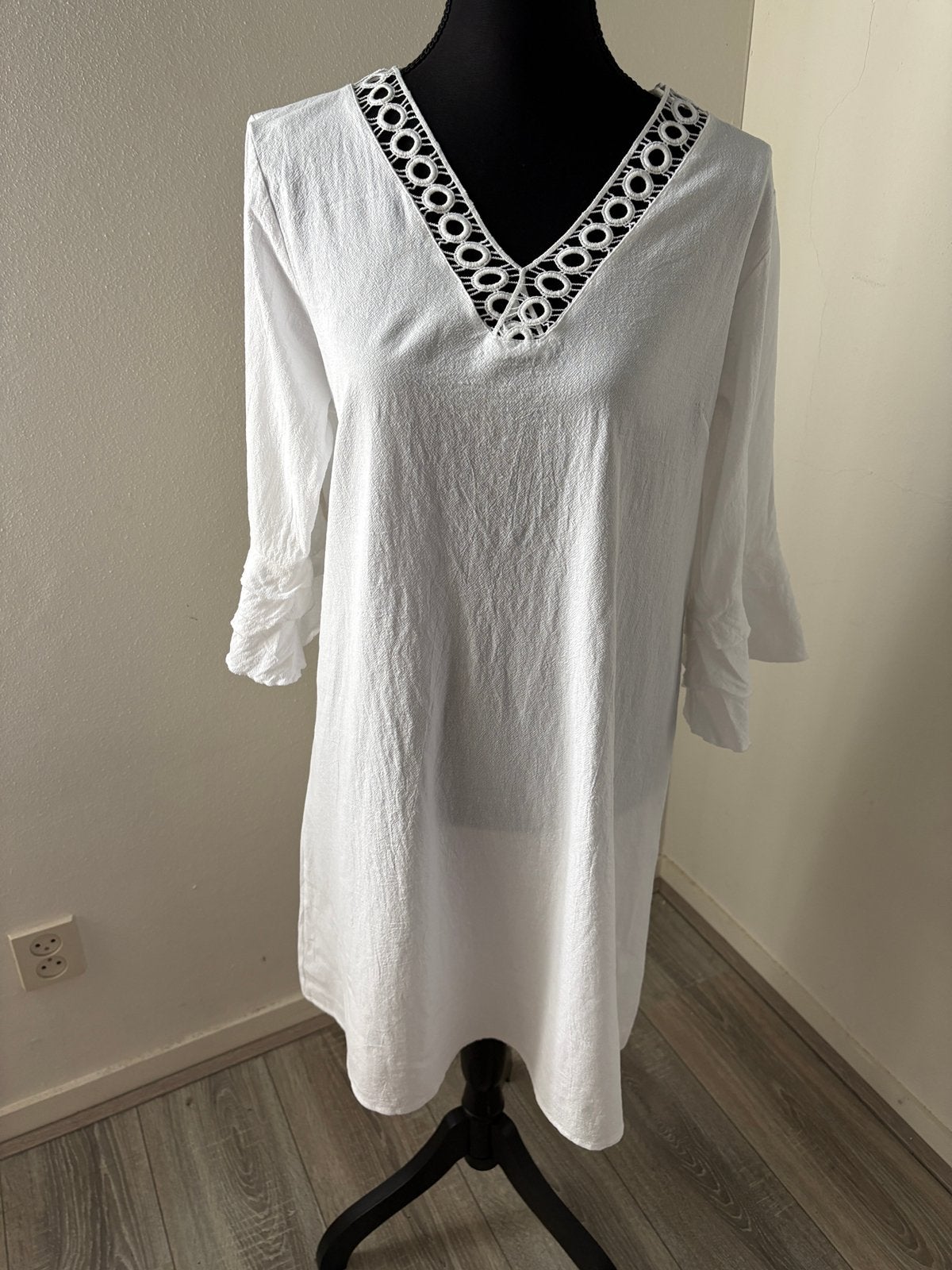 Strandjurk L, Maat 38/40 (M), Wit, Nieuw, Ophalen of Verzenden
