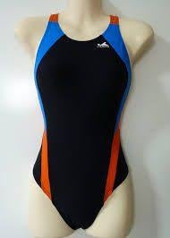Mooi Yingfa badpak in de kleur zwart/oranje/blauw, Yingfa, Zwart, Nieuw, Badpak
