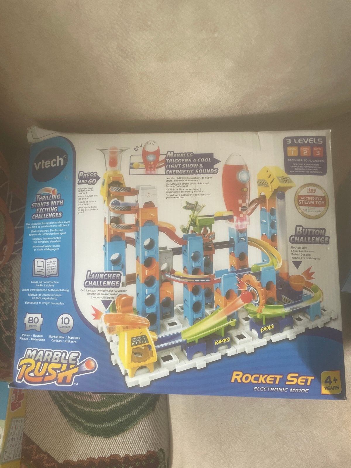 VTech Marble Rush Rocket Set - Gebruikt maar in goede staat, Ophalen of Verzenden, Gebruikt, Overige merken