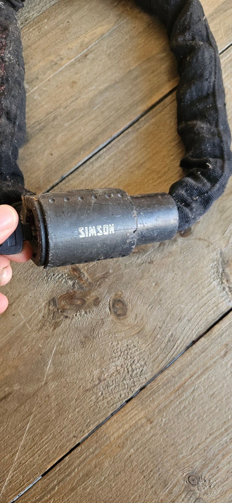 Simson kettingslot met sleutel, Ophalen of Verzenden, Gebruikt