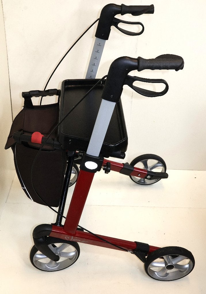Bordeaux rode Server rollator in prima staat, Diversen, Ophalen, Lichtgewicht, Zo goed als nieuw