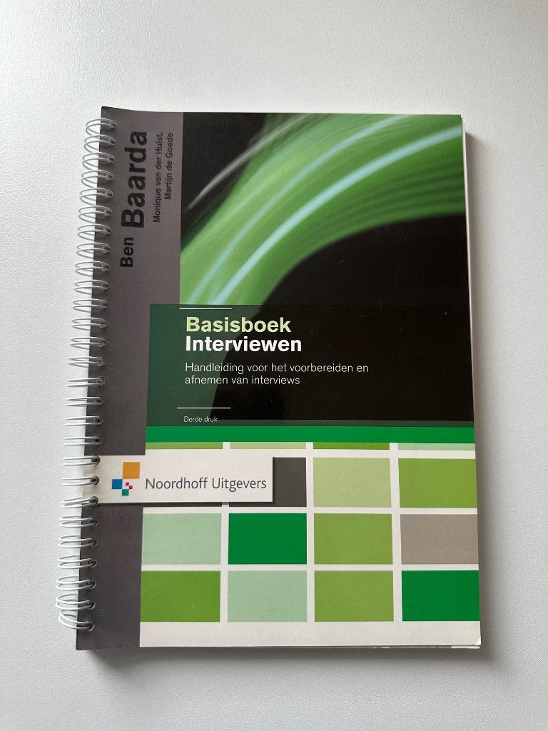 Basisboek Interviewen, Boeken, Ophalen of Verzenden, Alpha, Zo goed als nieuw, HBO