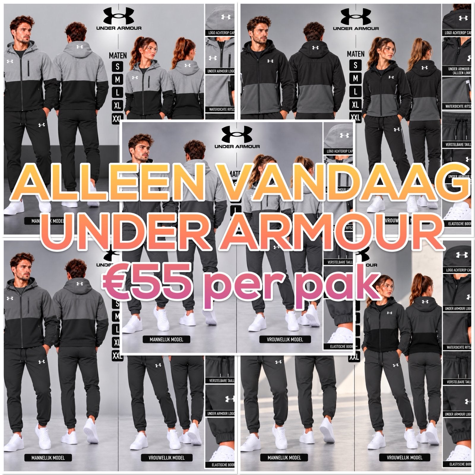 Under Armour Trainingspak - Nieuw - ALLEEN VANDAAG!, Kleding | Dames, Maat 38/40 (M), Nieuw, Ophalen of Verzenden, Fitness of Aerobics