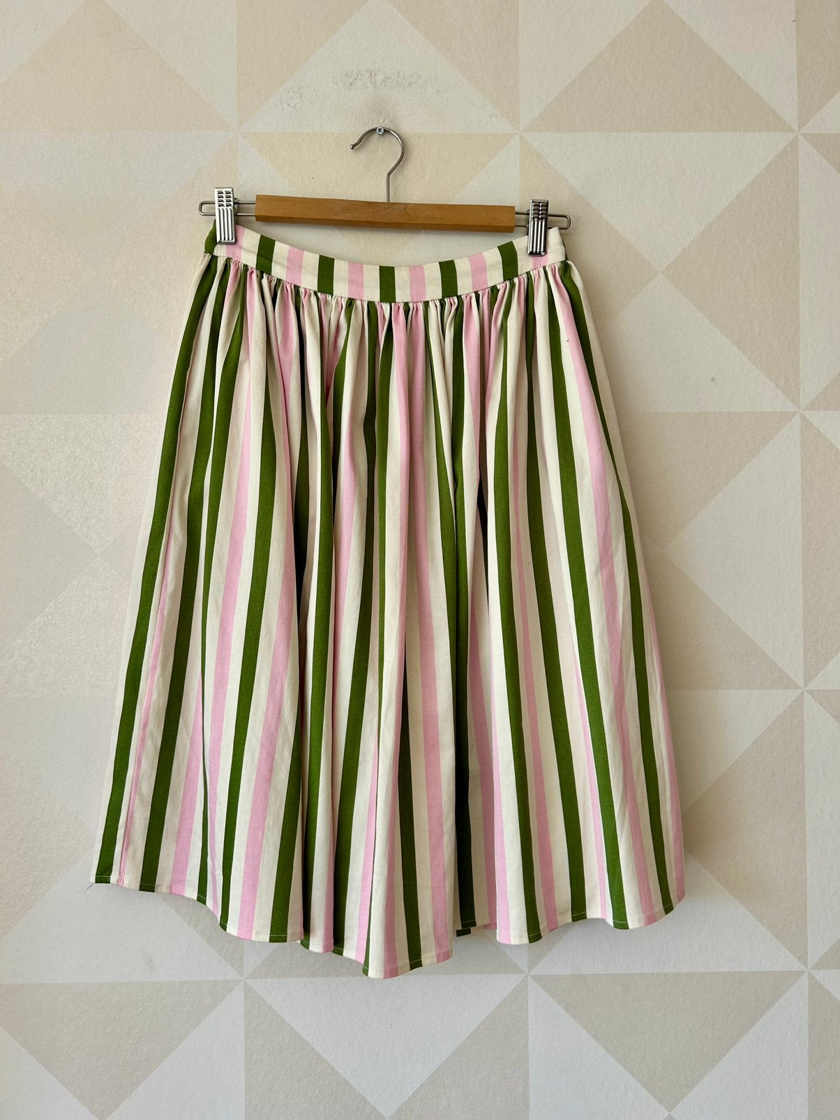 Collectif Swing Skirt rok roze wit groen streep S/36 zgan, Kleding | Dames, Ophalen of Verzenden, Zo goed als nieuw, Roze, Maat 36 (S)