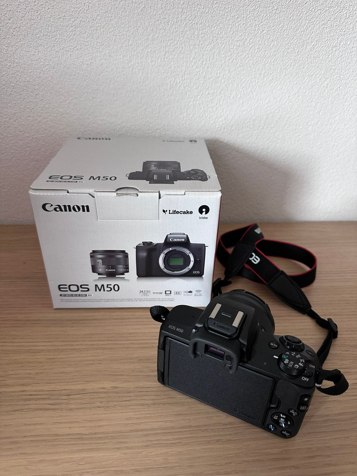 Canons EOS M50 systeemcamera + 15-45mm lens, Ophalen of Verzenden, Zo goed als nieuw, Canon