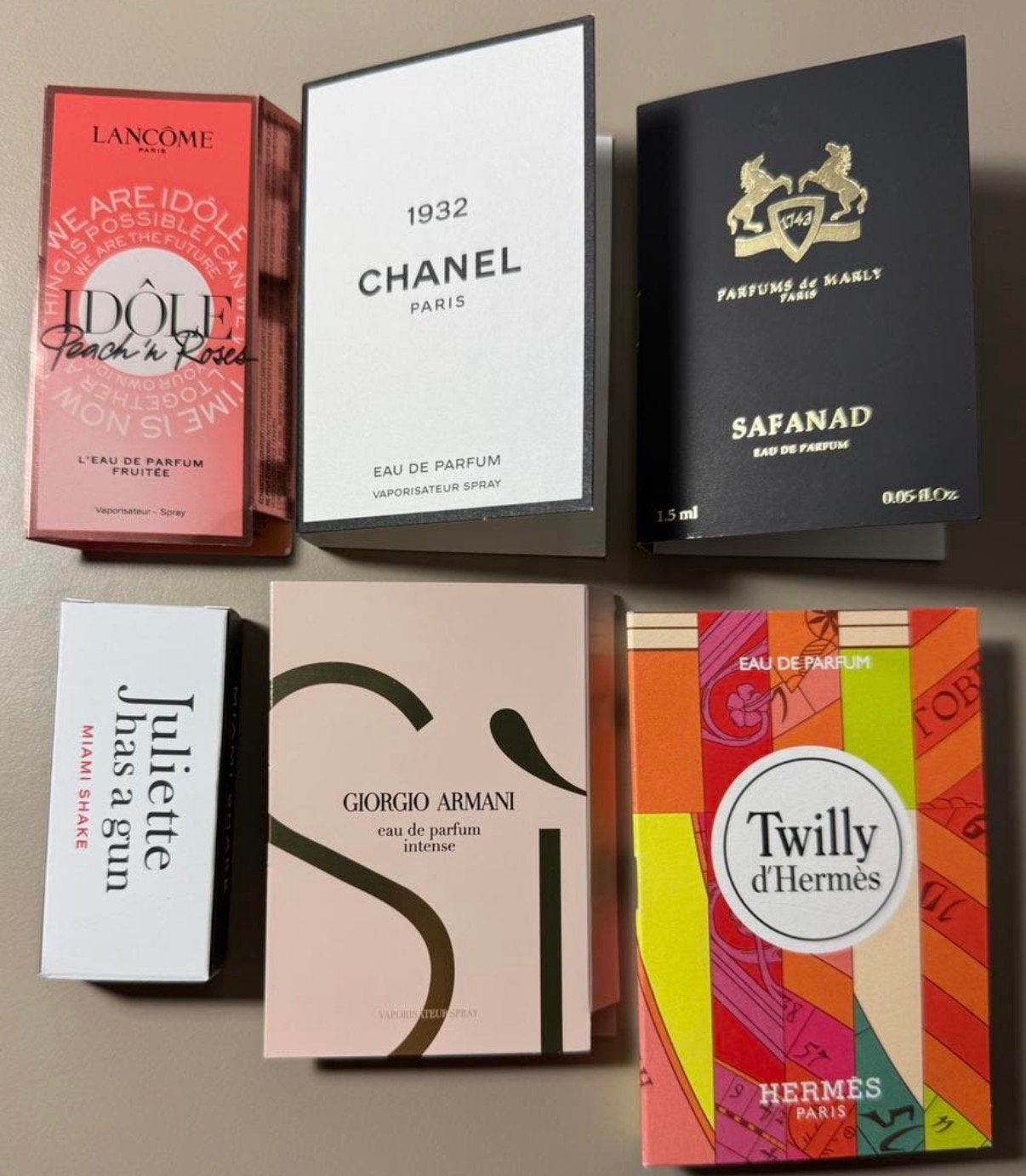 Sampleset Chanel, JHAG, Hermes, Giorgio Armani, PDM, Ophalen of Verzenden, Nieuw