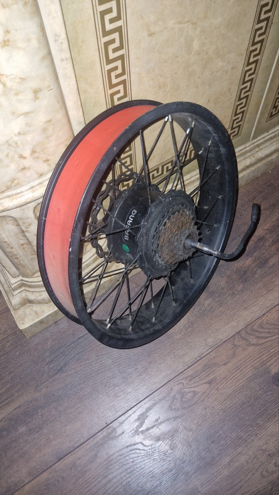 Bafang achterwiel met motor voor fatbike,1 kw, Gebruikt, Bafang, Elektrische fiets, Aluminium