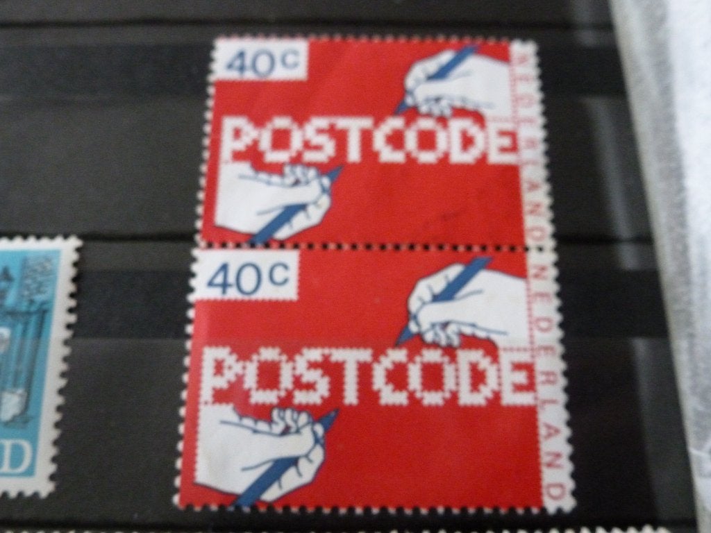 Postzegels - blok van 2 - 40 cent invoering postcode 1978, Ophalen of Verzenden, Na 1940, Postfris