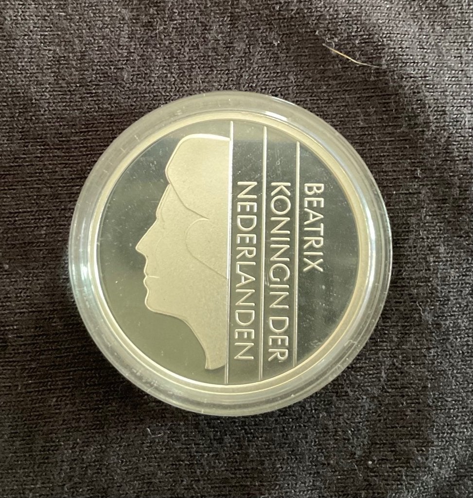 Zilveren 1 Gulden Ninaber 2001, Ophalen of Verzenden, Koningin Beatrix, 1 gulden