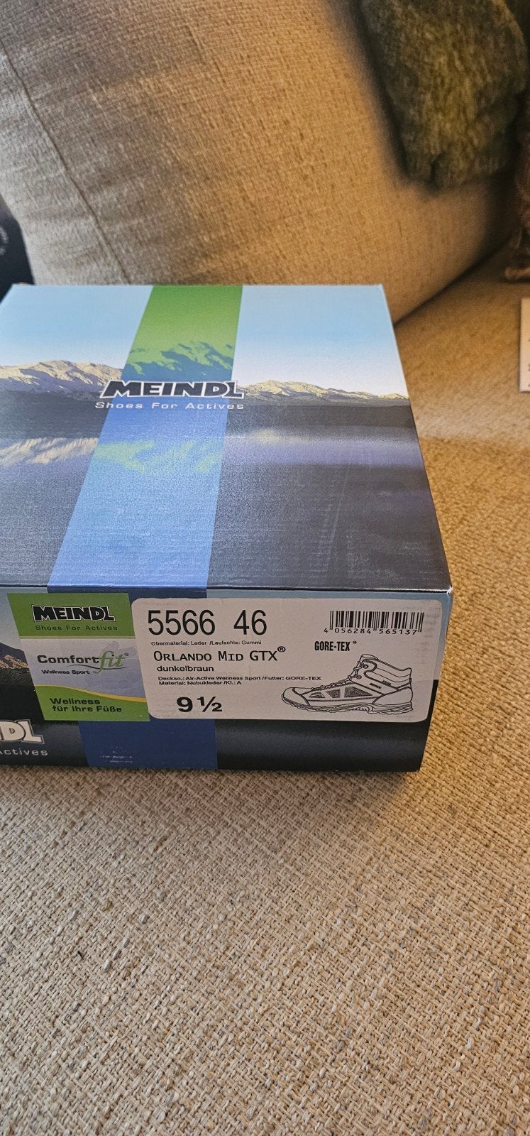 Meindl Orlando Mid GTX wandelschoenen - Nieuw, EU 44, Bruin, Nieuw, Ophalen of Verzenden, Wandelschoenen of Bergschoenen