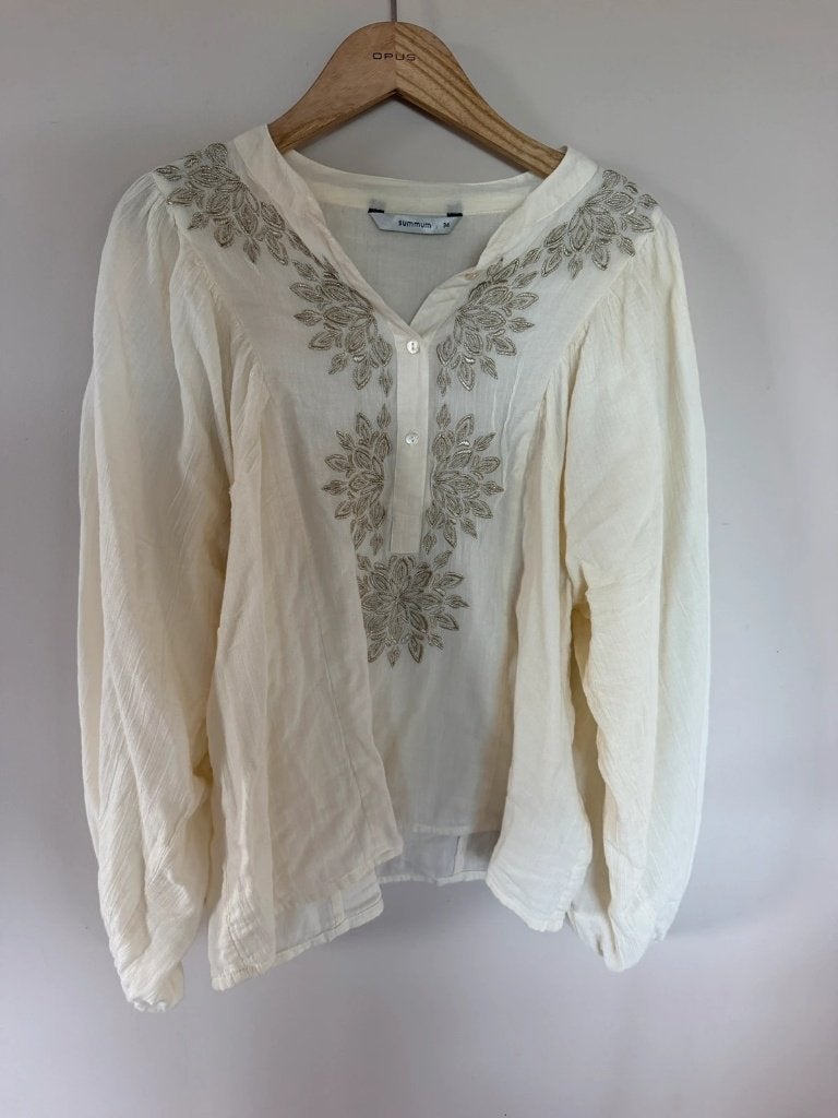 Summum blouse crème katoen maat 34, Summum, Verzenden, Wit, Maat 34 (XS) of kleiner