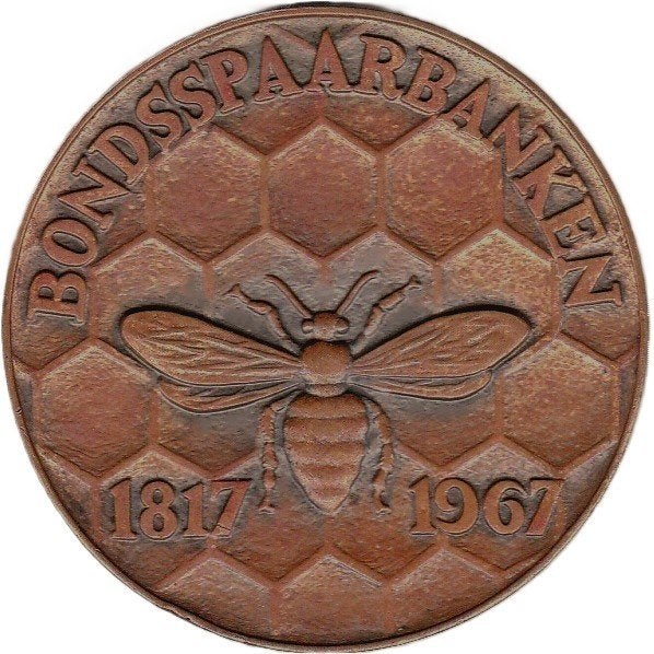 BONDSSPAARBANKEN 1817 - 1967 KONING WILLEM I SPAARZAAMHEID, Postzegels en Munten, Penningen en Medailles, Ophalen of Verzenden