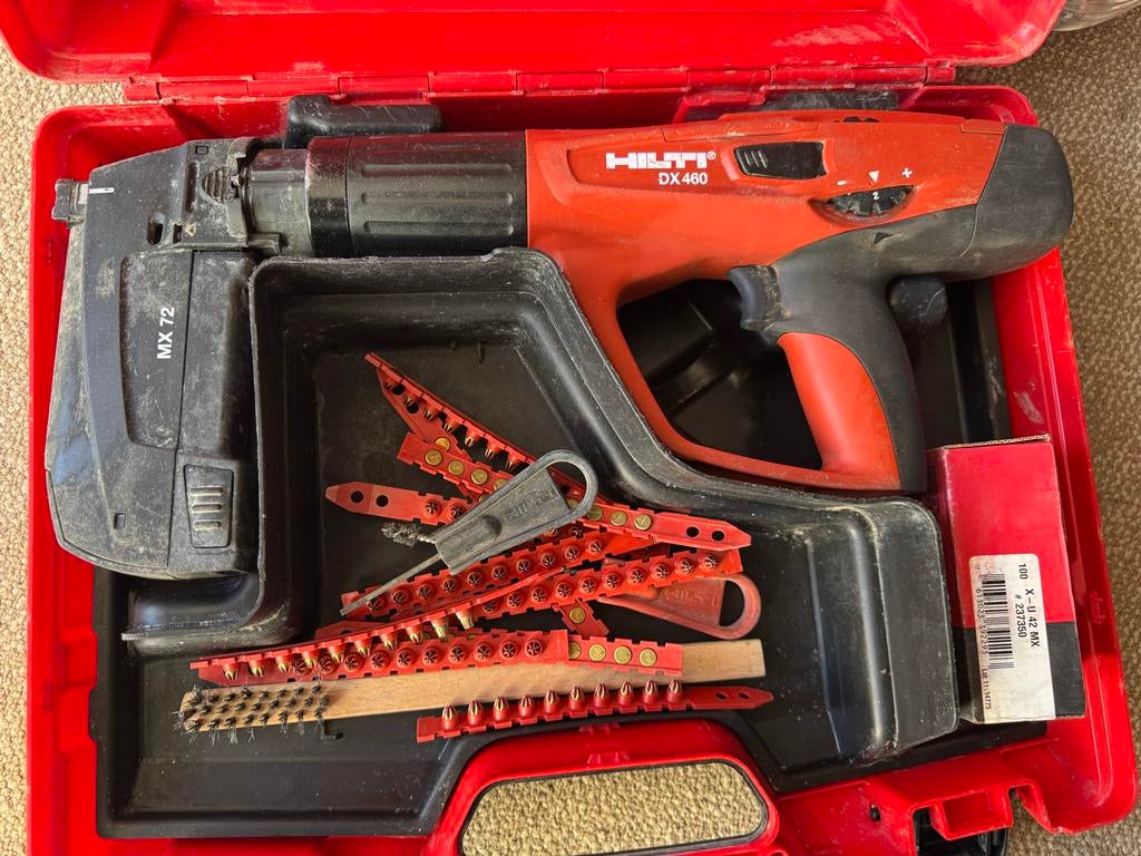 Hilti DX 460 Schiethamer met accessoires in koffer, Ophalen of Verzenden, Gebruikt, Overige typen