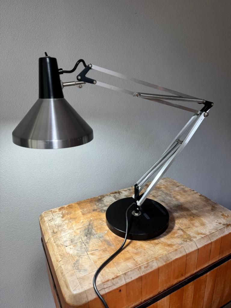 Architect desk lamp T9 by h. busquet -  Hala zeist 60’, Ophalen, Gebruikt, Metaal, Vintage