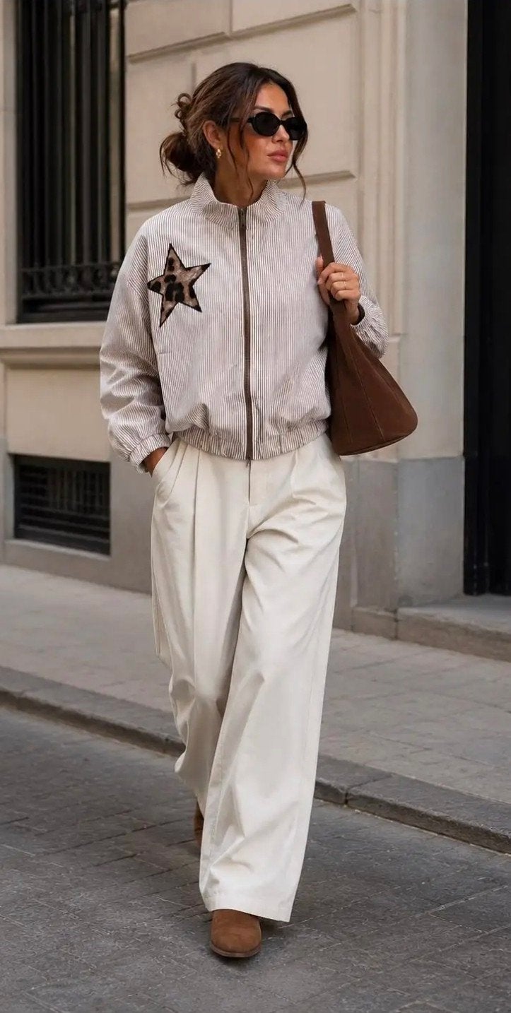 Bomberjack beige met panter patch - Emma & Ashley, Beige, Hindersstraat, Ophalen of Verzenden, Info@pure86krista.nl