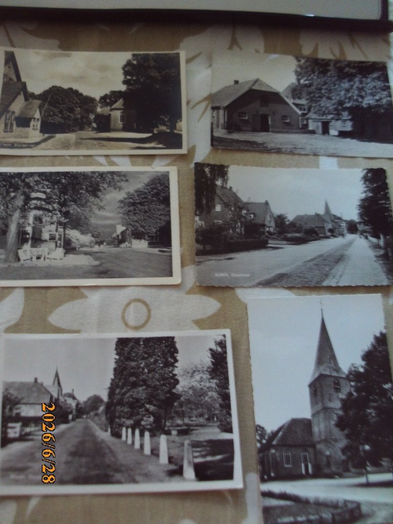 6x ans Almen Dorpsstraat N H Kerk Boerderij Baankreis 1947ea, Ophalen of Verzenden, 1940 tot 1960, Ongelopen, Gelderland