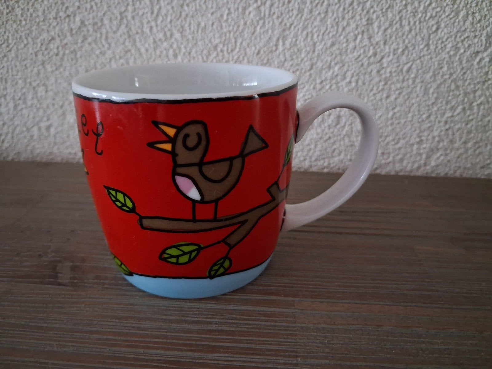 Mooie mok Babette Foogel rood, Ophalen of Verzenden, Zo goed als nieuw, Overige stijlen