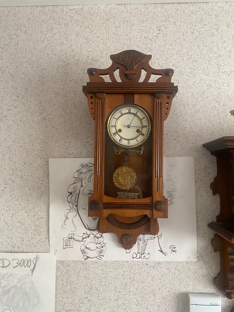 Antieke Kleine Regulateur, Antiek en Kunst, Ophalen of Verzenden