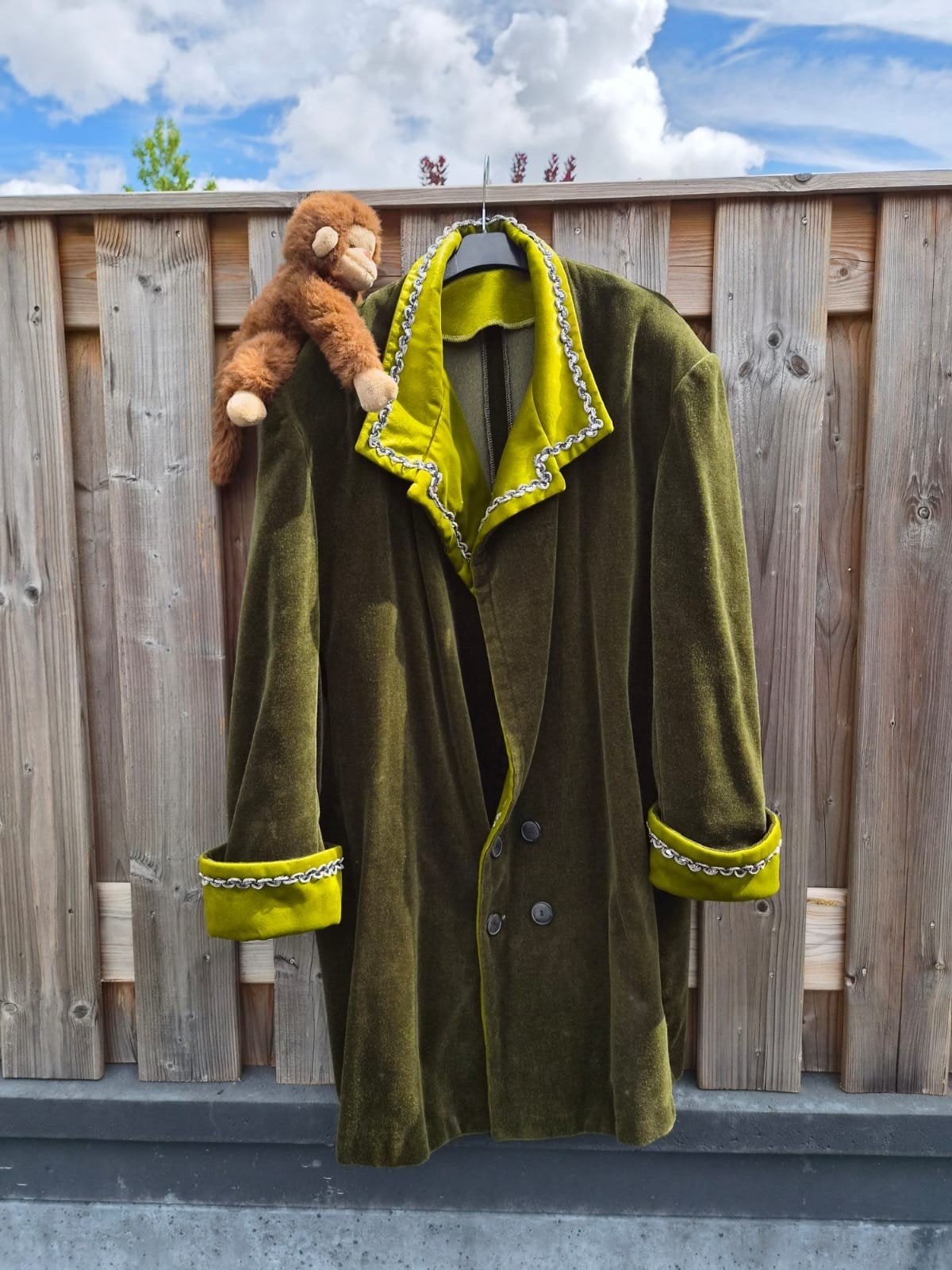 Handgemaakte Piratenjas met Aapje en Riem - Uniek Kostuum, Kleding | Heren, Carnavalskleding en Feestkleding, Ophalen, Carnaval