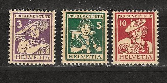 Zwitserland 130-132 postfris, Ophalen of Verzenden, Postfris