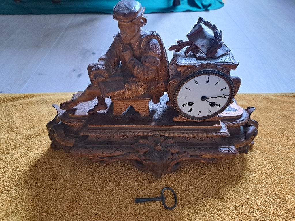 Pendule, Frankrijk circa 1860 ‘De Wijsgeer’, Ophalen