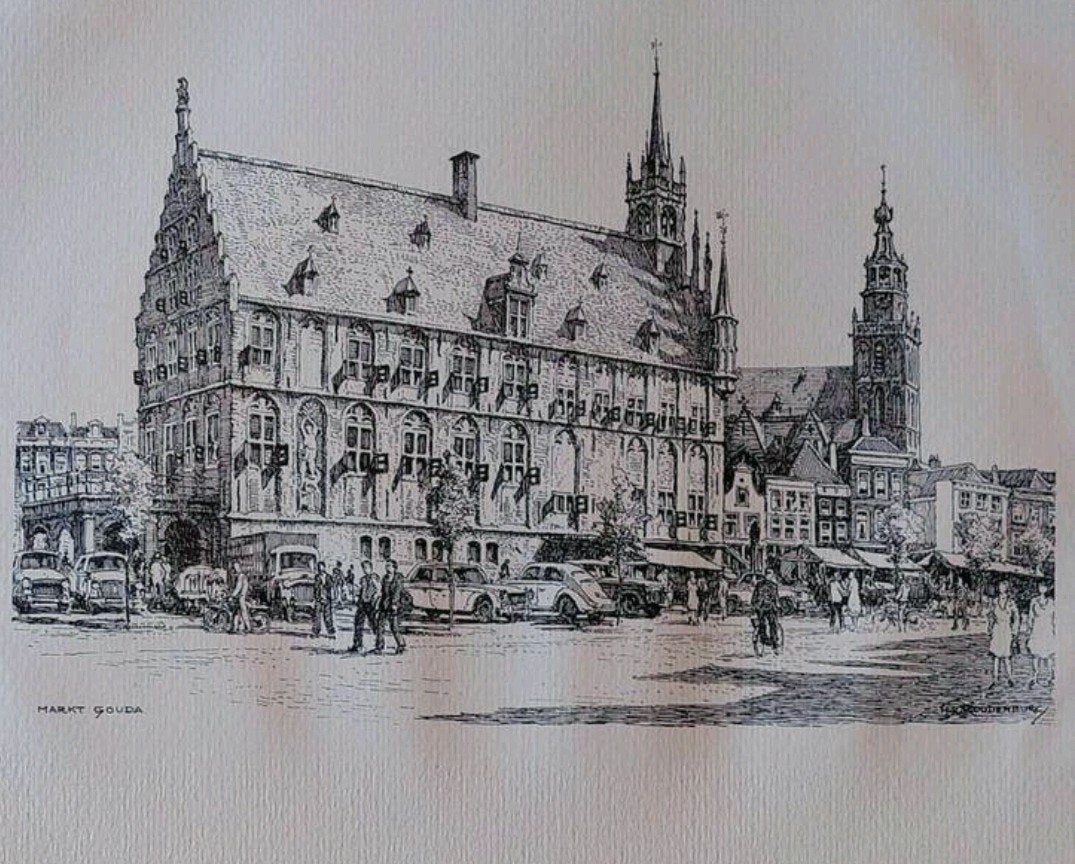 Markt Gouda ... H.E. Roodenburg ..., Ophalen of Verzenden
