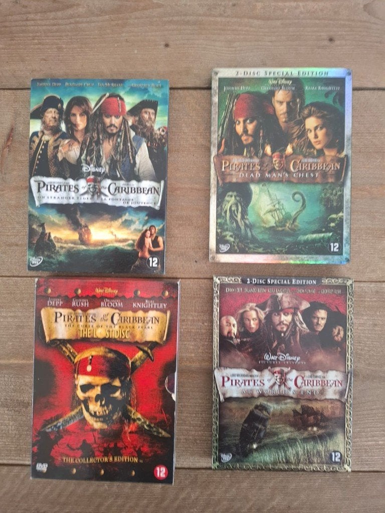 Pirates of the Carribean DVD sets, Vanaf 12 jaar, Ophalen of Verzenden, Zo goed als nieuw, Boxset