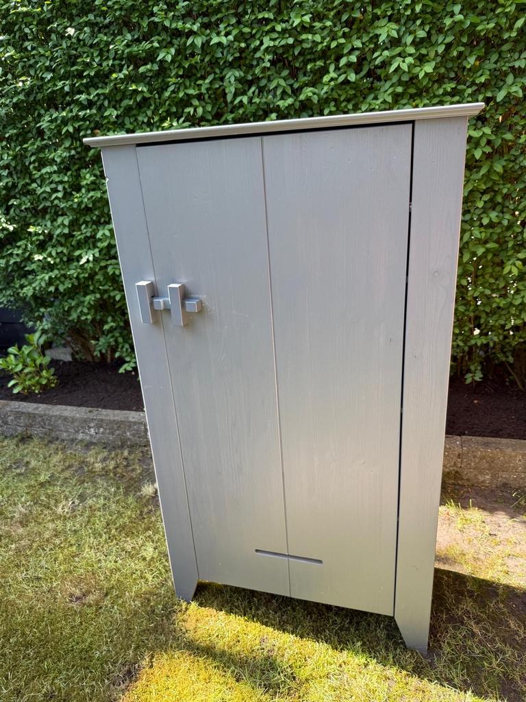 Woood kast met 3 legplanken - Grijs, Ophalen, Gebruikt