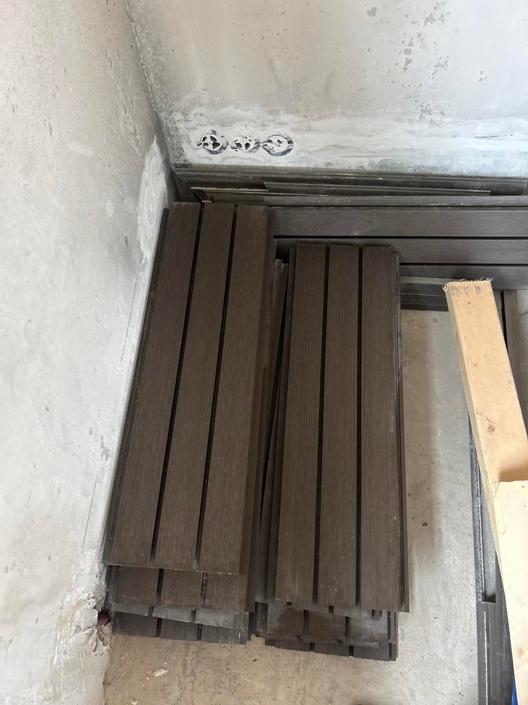 Composiet gevelbekleding walnoot - reststukken, Doe-het-zelf en Verbouw, Hout en Planken, Nieuw, Plank, Overige houtsoorten, Minder dan 200 cm