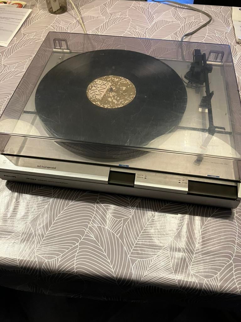 Platenspeler/pick-up Philips half-automaat met nieuwe naald, Audio, Tv en Foto, Platenspelers, Ophalen, Philips, Gebruikt, Automatisch